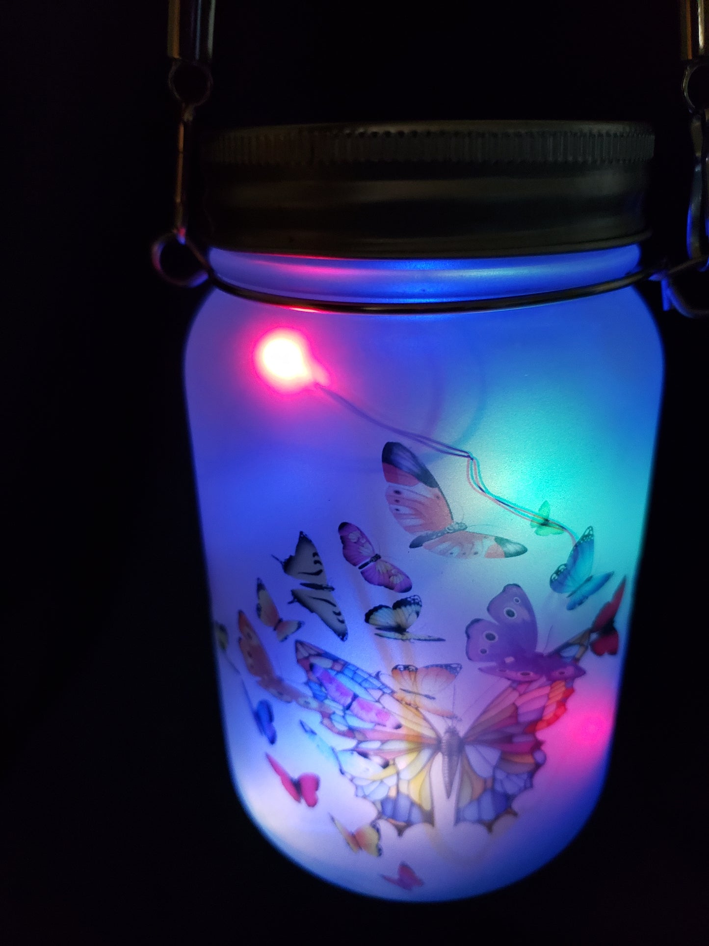 Solar Blue Mason Jar