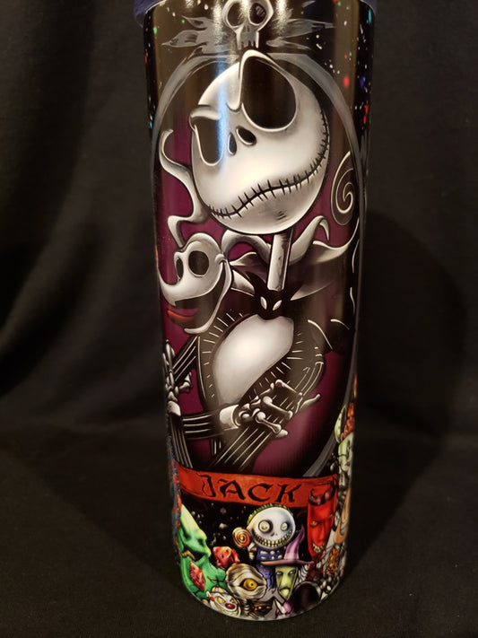 Glow in dark 20oz tumbler nightmare/Christmas