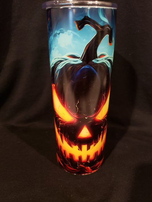 Glow in dark 20oz tumbler pumpkin