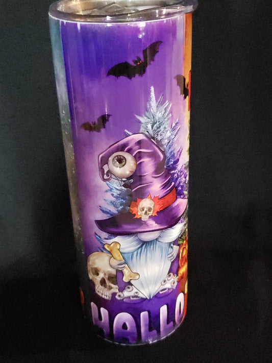20oz Skinny Tumbler Hallothanksmas all 3 seasons on one.