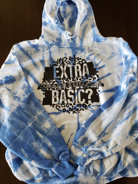 Tye-Dye Hoodie... Royal Blue.... Am I Extra or are you just Basic