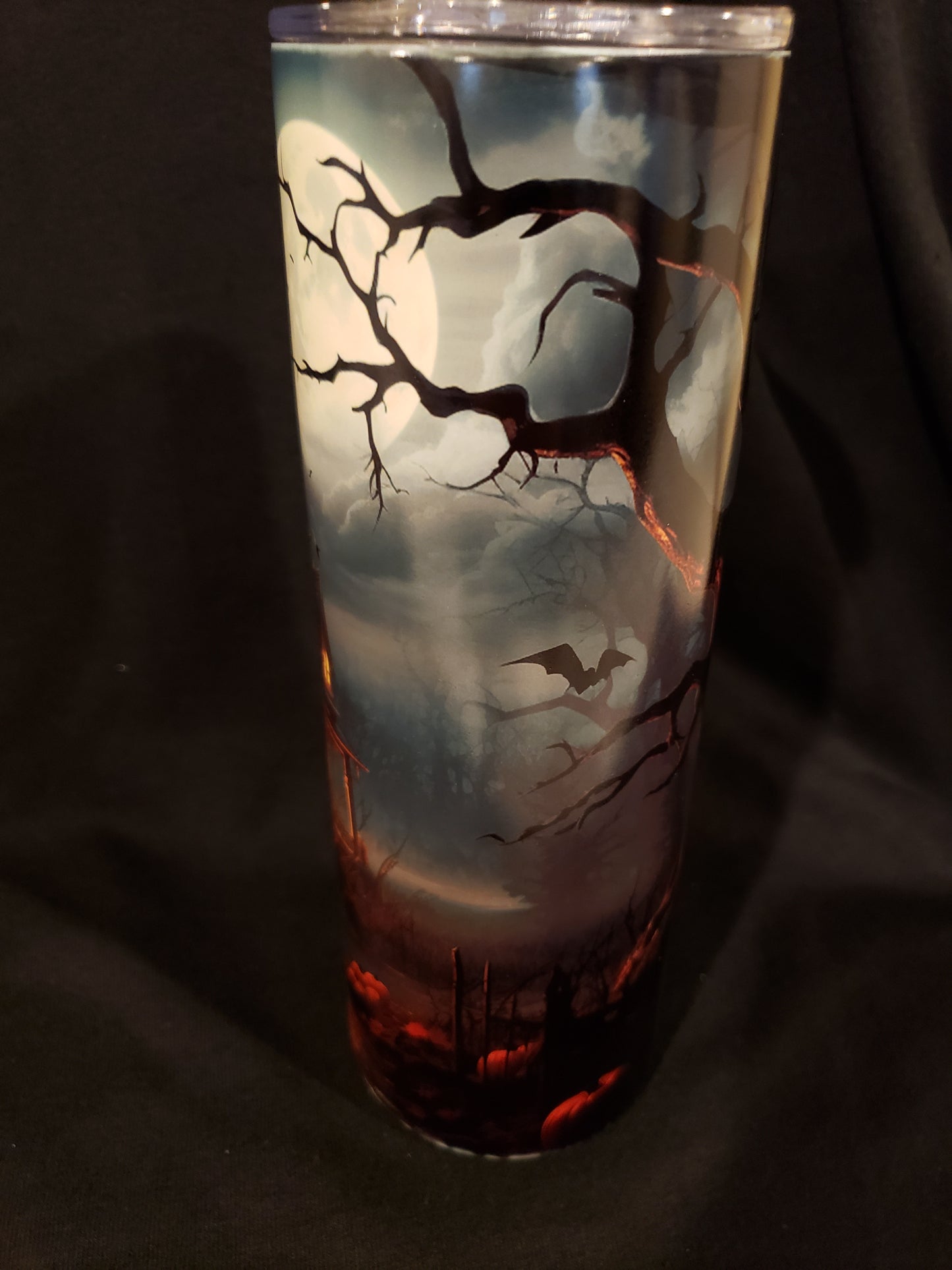 Glow in Dark 20oz tumbler Haunted House