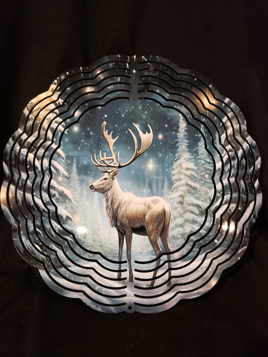 Wind Spinner Winter Deer
