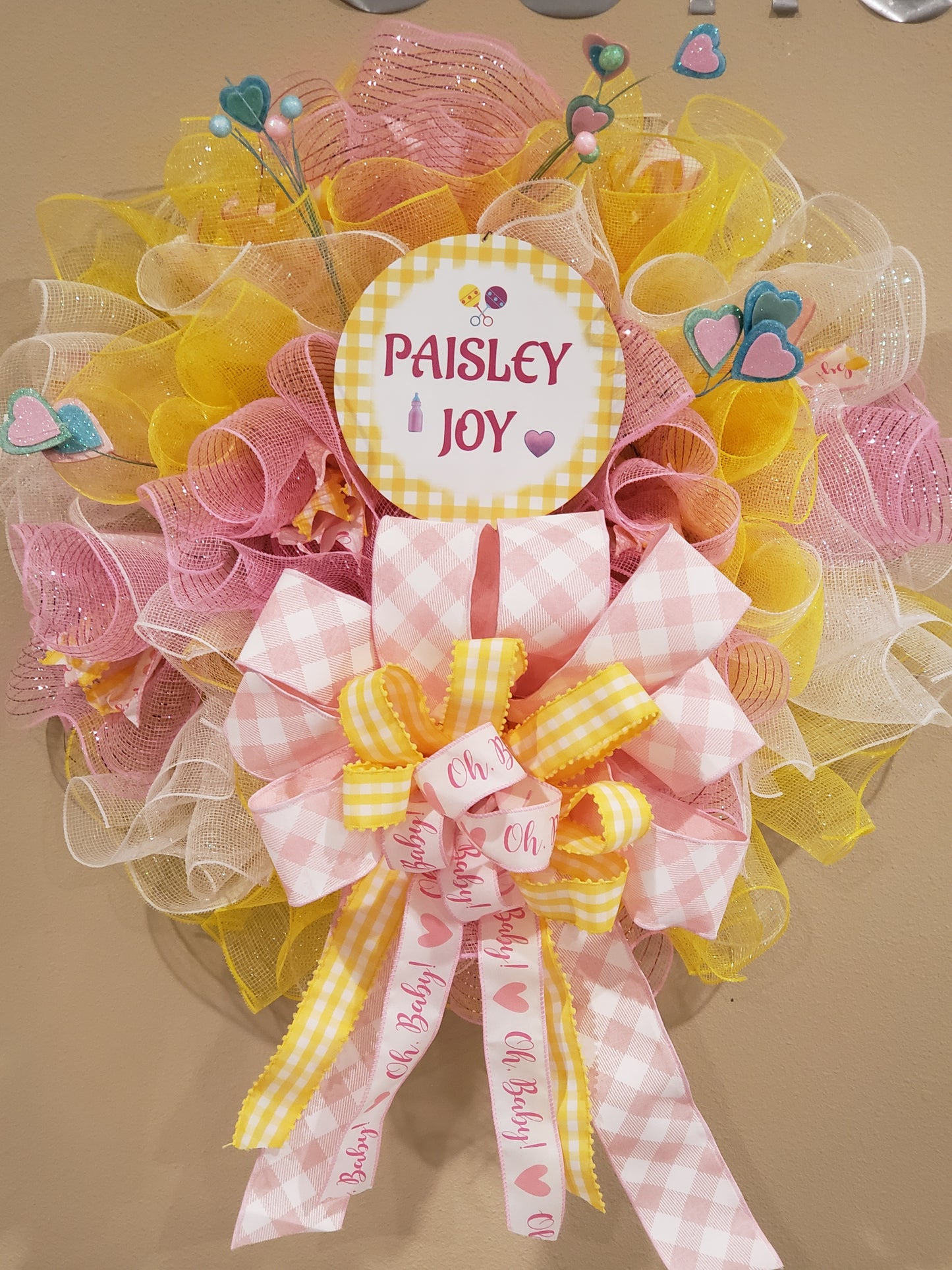 The custom mesh baby wreath