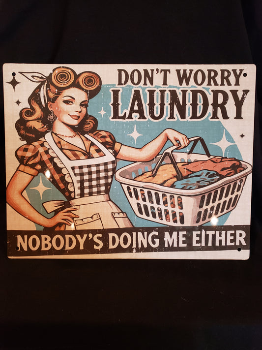 Metal Sign Laundry