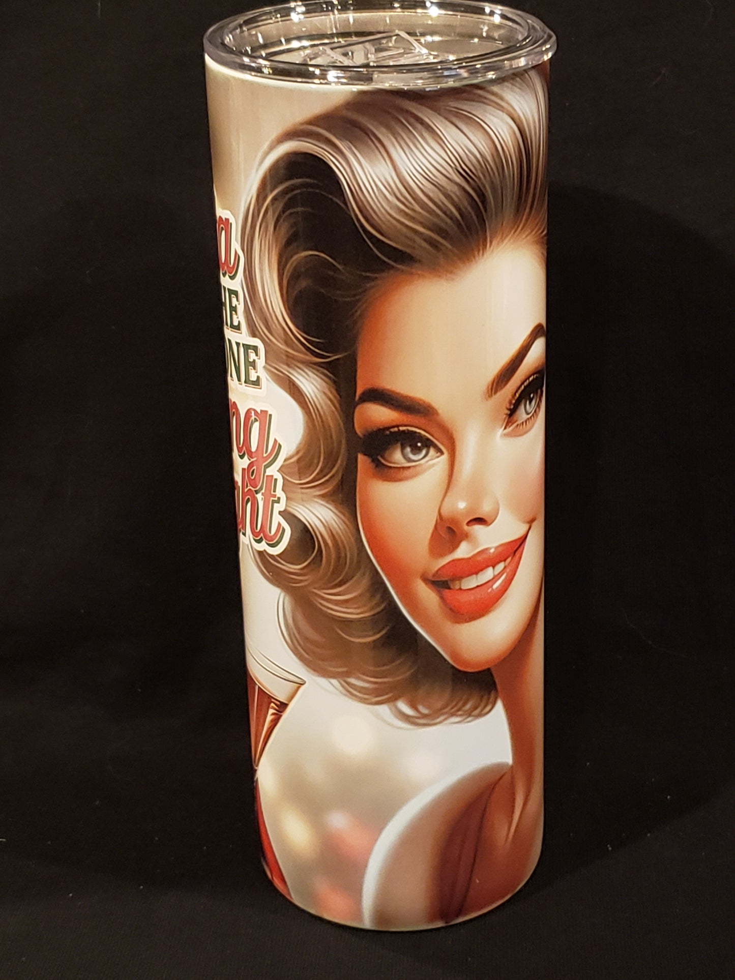 20oz Skinny Tumbler Santa coming