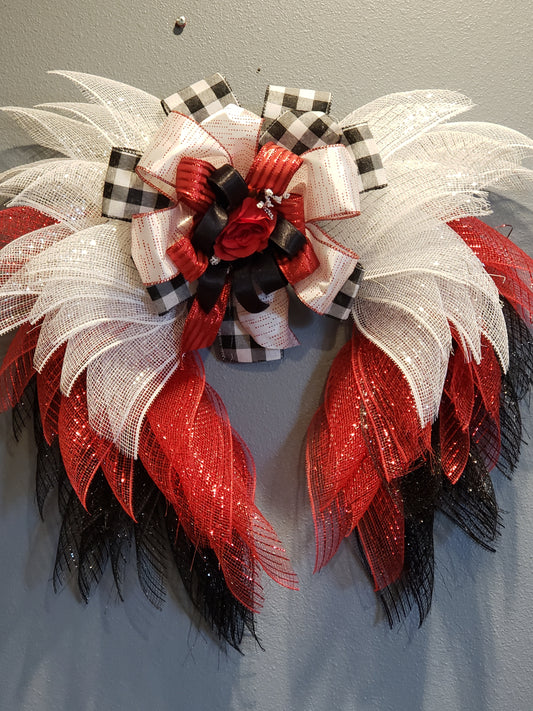 Angel Wings black, red & white
