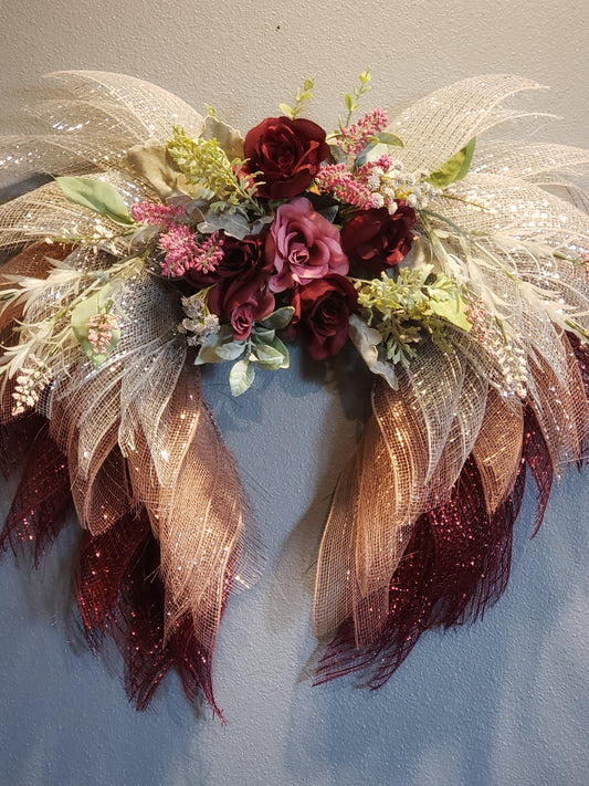Angel Wings Burgundy, Rose, Grey