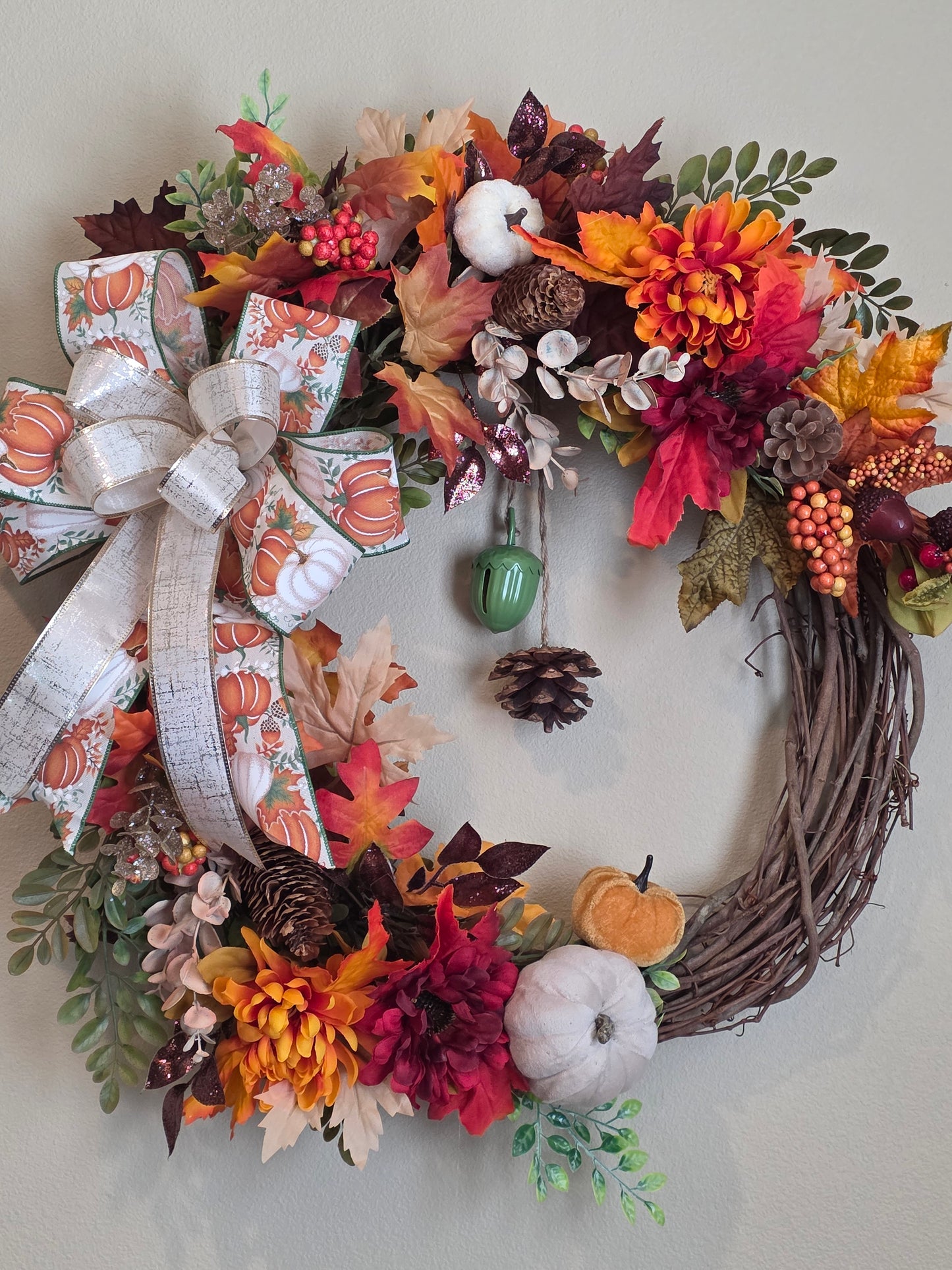 Fall grapevine wreath
