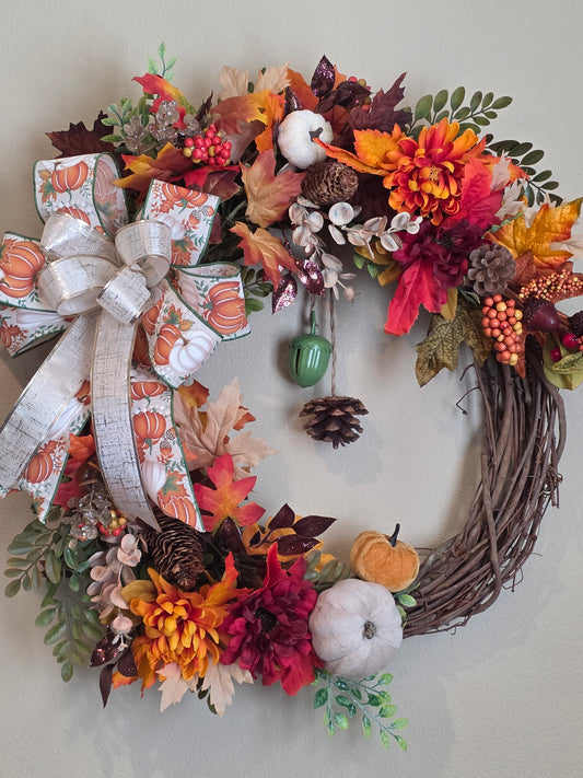 Fall grapevine wreath