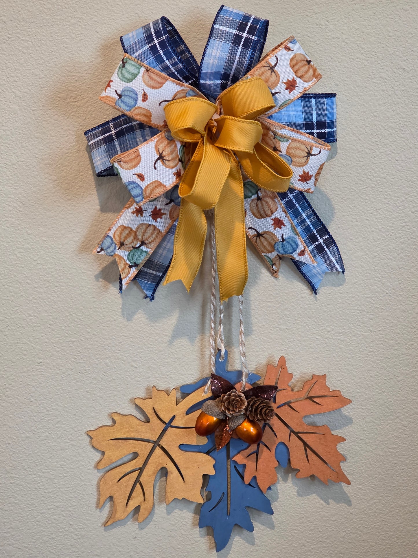 Hanging wood leaves