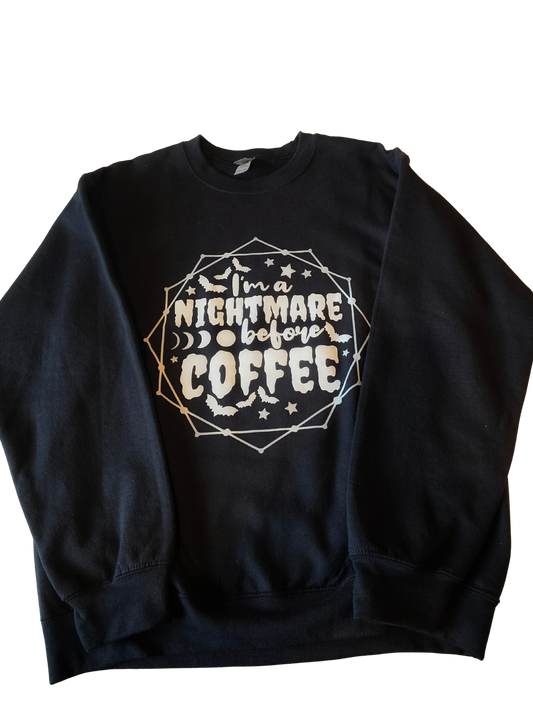 Nightmare before coffee crewneck sweatshirt