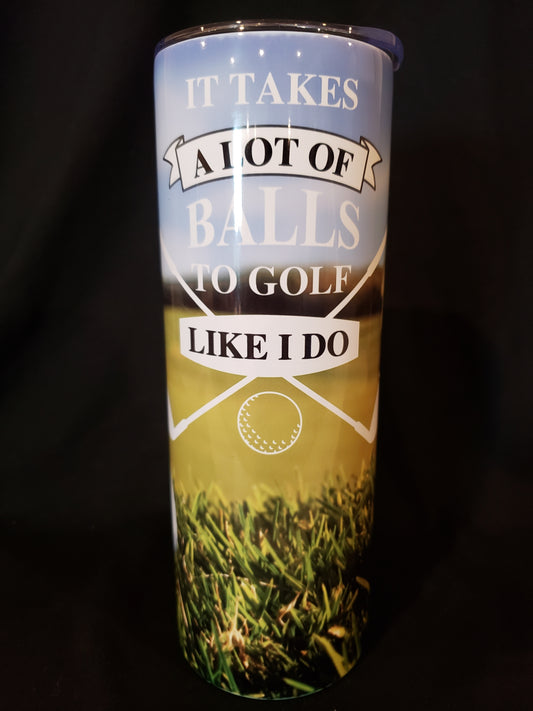 20oz Tumbler Balls To Golf