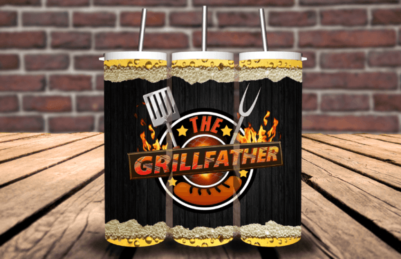 20oz Skinny Tumbler Grill father