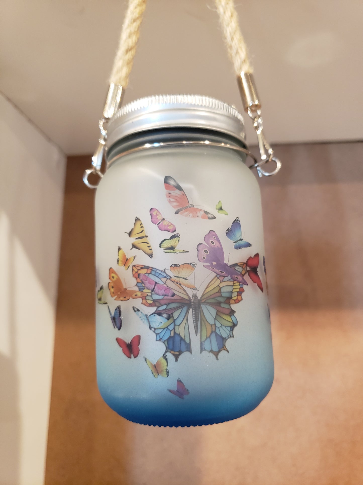 Solar Blue Mason Jar