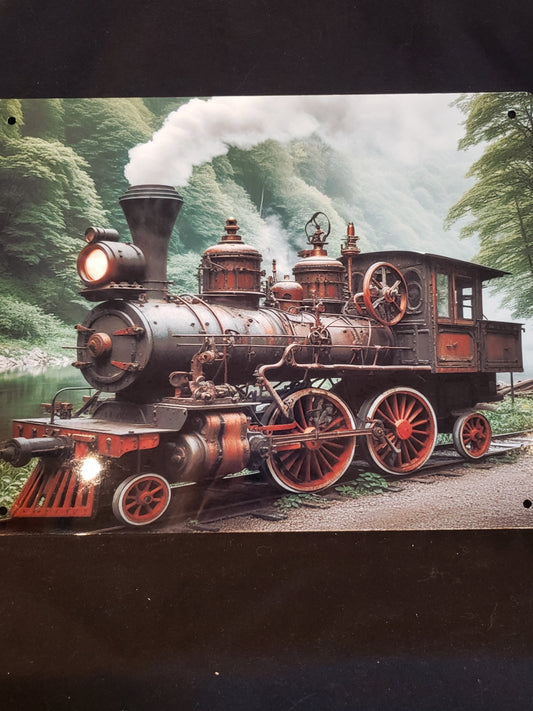 Metal Sign Steam Train 2