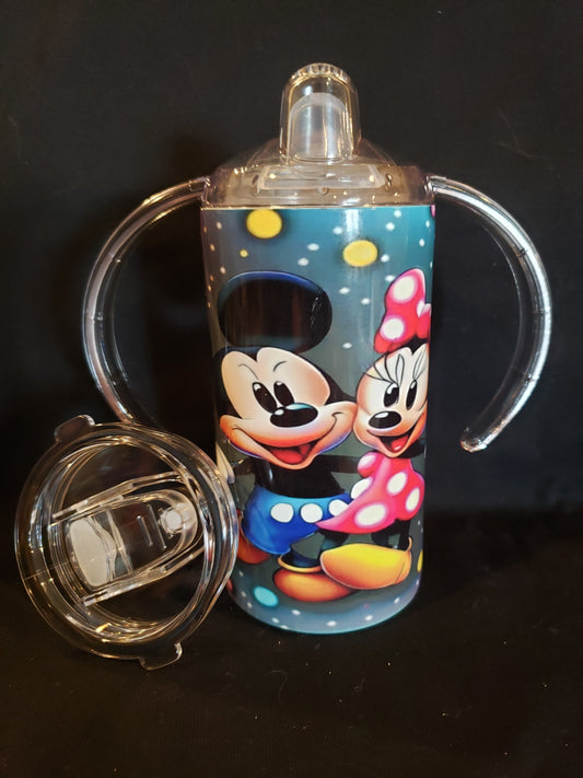 Sippy Cup 12 oz Tumbler With 2 lids and straw Mouse