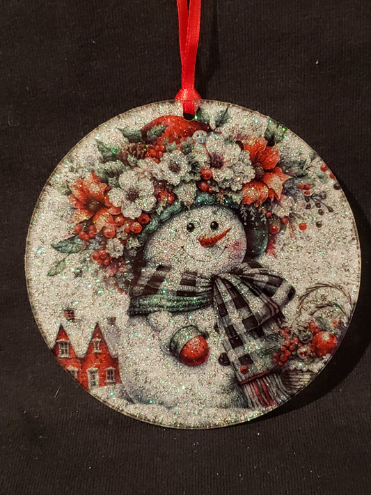 Christmas Ornament Flower snowman