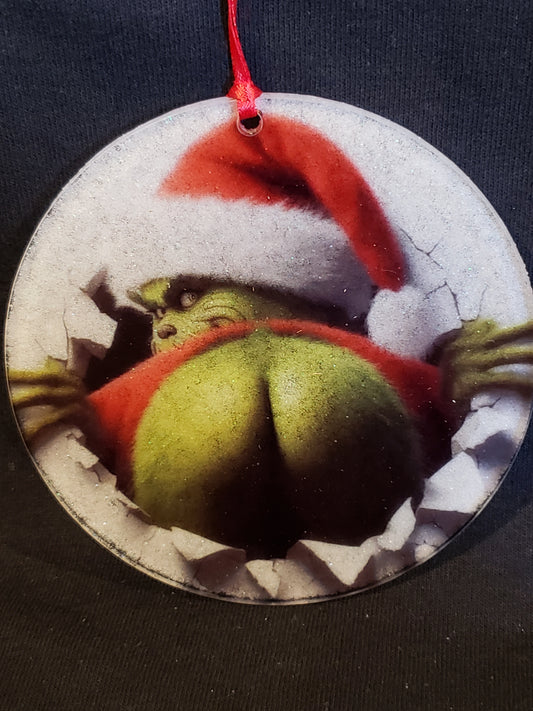 Christmas Ornament Grinch Butt