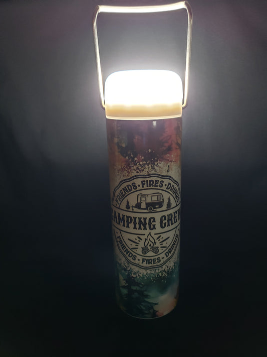 20oz Skinny lantern tumber Camping Crew