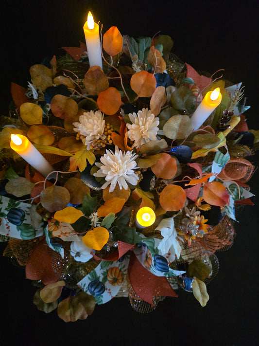 Fall 4 candle centerpiece