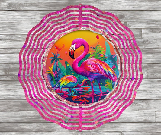 Wind spinner Flamingo 3