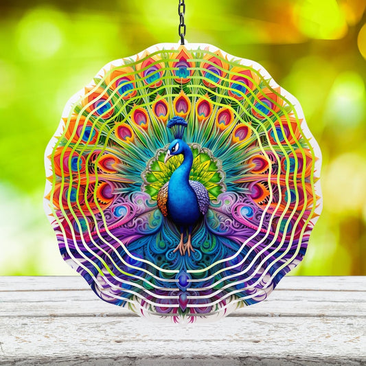 Wind spinner Peacock
