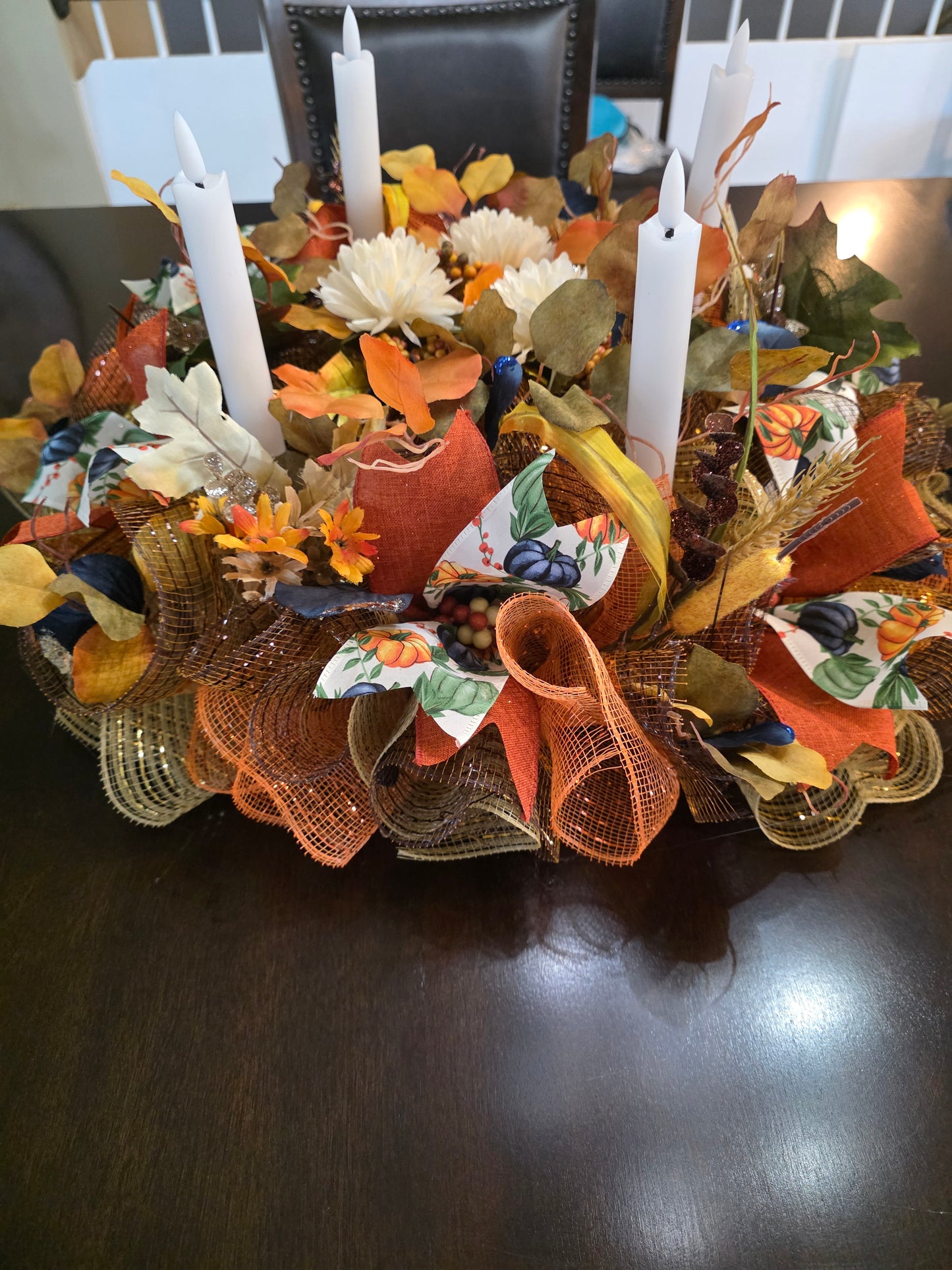 Fall 4 candle centerpiece