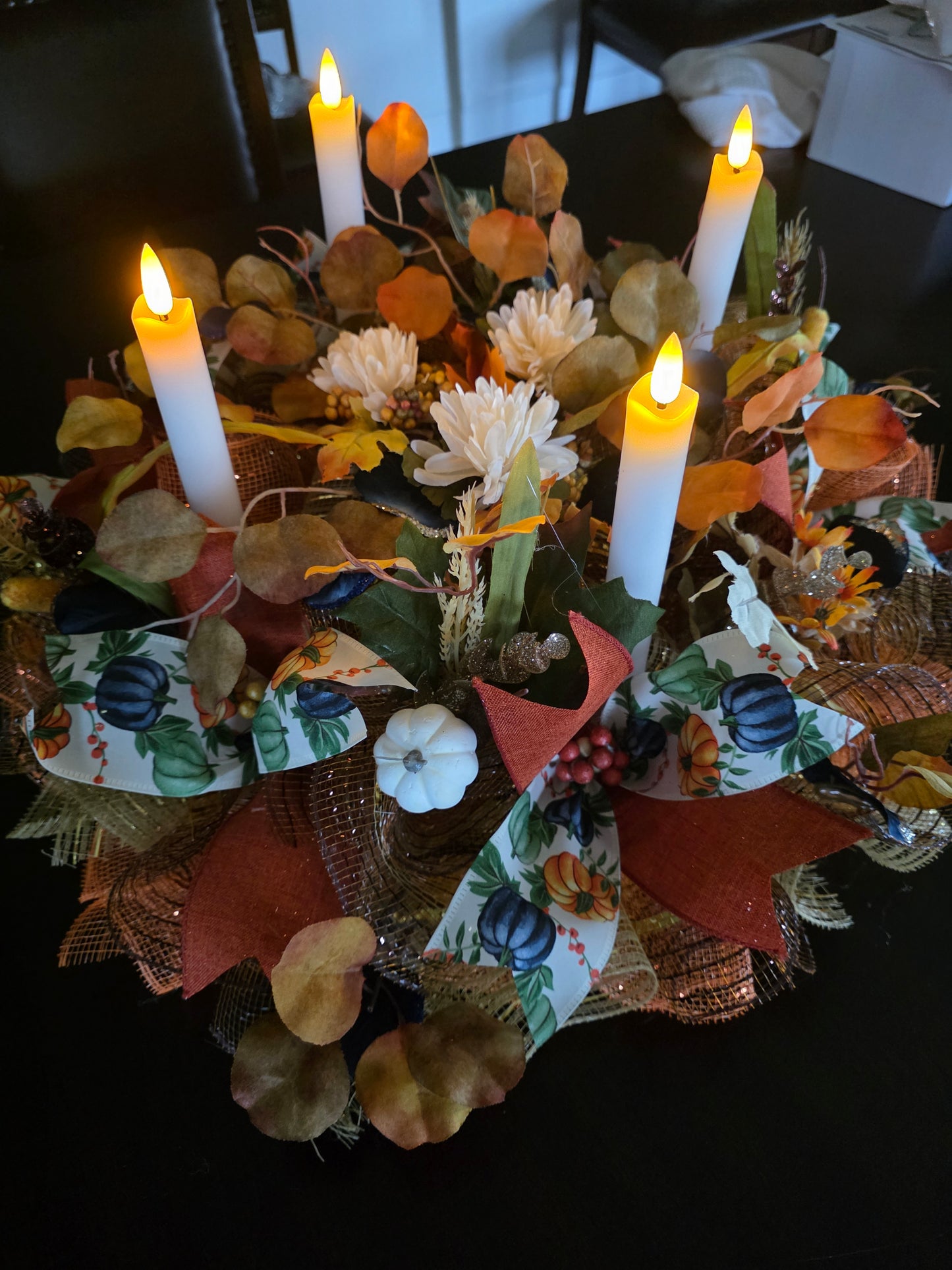 Fall 4 candle centerpiece