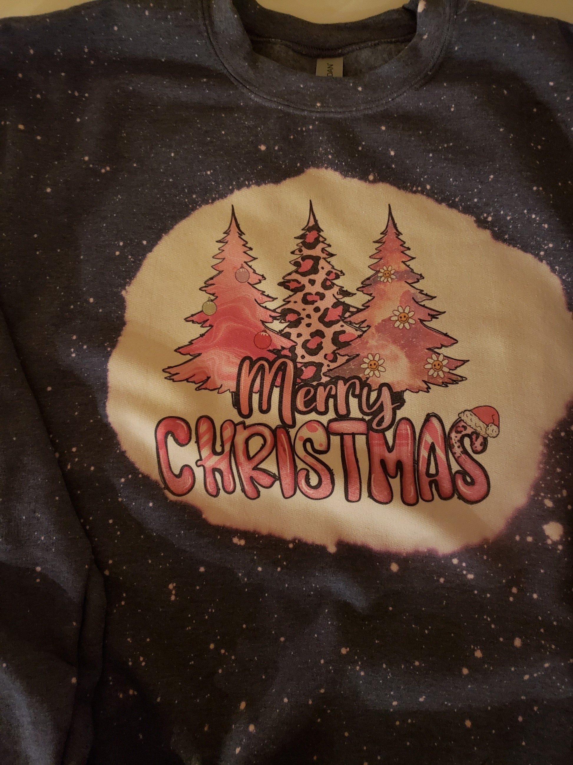 All shirts are unisex and poly blend.  No returns only if we sent wrong color,design or size. Wash inside out in cold water dry on low heat. No fabric softner should ever be used. The shirts are all hand bleached & made when ordered so processing time could be up to 3 weeks to get shipped. The back of shirt is not bleached If you like more of a form fit we recommend to size down. 